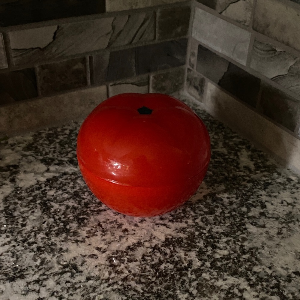 Red Tomato-Shaped Container